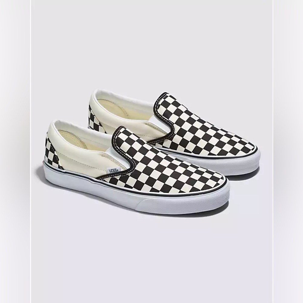 black and white checkered vans